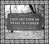 Nintendo Game Boy Camera photo - Trail sign