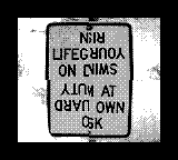 Nintendo Game Boy Camera photo - Swim warning sign